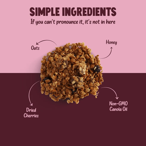 12 oz (Pack 4) Kellys Four Plus Granola Cereal | Cherry Chocolate Healthy Granola for Yogurt | Hand Made Snacks