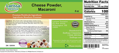 Larissa Veronica (8 oz, 528594) 3 Pack Cheese Powder, Macaroni ZIN: