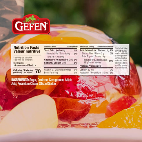 Gefen Clear Unflavored Jell Dessert, 3oz (4 Pack) | Vegan Friendly, Easy to Prepare, Kosher