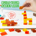 4D Gummy (8.47 oz Pack 1) AMOS Vegan Blocks Candy Assorted Fruit Flavors, Made with Real Juice, Fun-to-Build Edible
