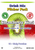 GramZero Strawberry Kiwi Sugar Free Drink Mix, Pitcher Pack - Zero Calorie, Stevia Sweetened - Great for Nutrition Club