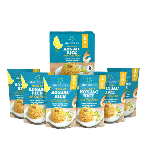 Shirataki Rice, DIET COOKER Konjac Rice 6 Pack Inside, Keto & Vegan