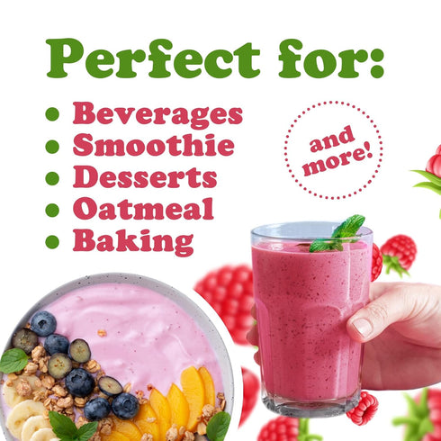 1 Food to Live Organic Raspberry Juice Powder, Pound Non-GMO, Raw, Vegan, Bulk, Rich in Essential Amino Acids, Fatty