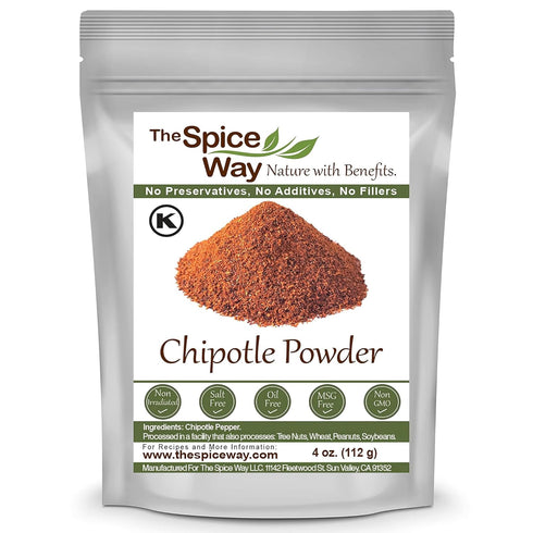 The Spice Way Ground Chipotle Powder, 4 oz Resealable Bag