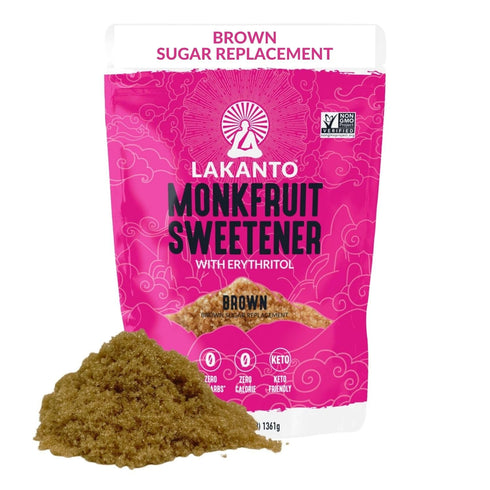 Lakanto Brown Monk Fruit Sweetener with Erythritol - Brown Sugar Substitute, Zero