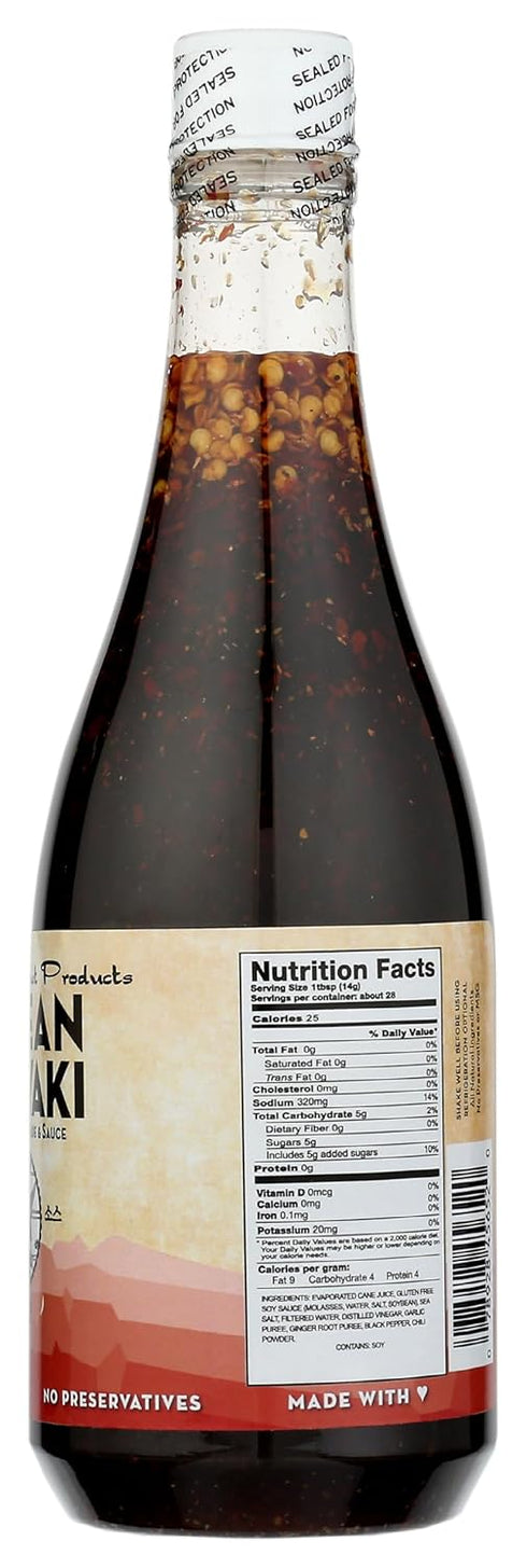 Sunny's Gourmet Korean Spicy Teriyaki Sauce - 15.5 oz., All Natural Marinade for Grilling Meat or Sautéing Vegetables.