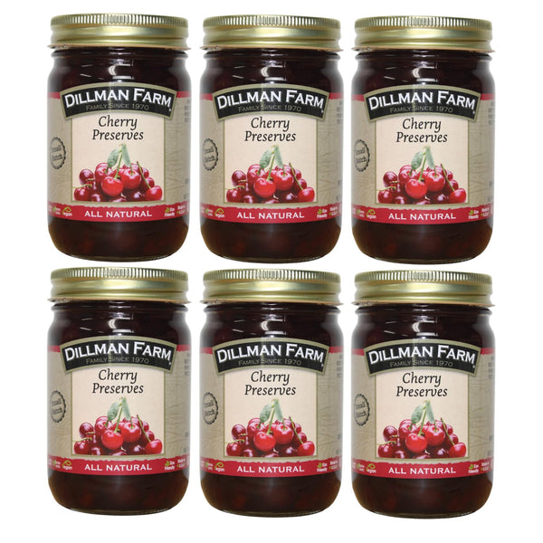Dillman Farm All Natural Cherry Preserves - Gluten-Free, Non-GMO, Vegan, Kosher, Preservative
