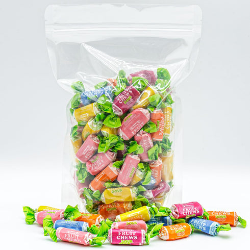 2 lb (134 FRUIT CHEWS Candy SOUR Bulk Bag, Fruity Flavored, Assorted Flavors, Gluten & Peanut Free, Individually