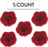 5 inch 1 Count Global Sugar Art Rose Sugar Cake Flowers Jumbo Deep Red, by Chef Alan Tetreault