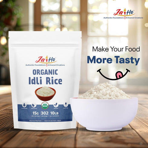 10 LB Jai Ho Certified USDA Organic Idli Rice | Premium Quality | Gluten-Free, Vegan, Non-GMO | Soft & Fluffy Texture |