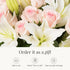 BloomsyBox Lily Love-Elegant White Lilies & Light Pink Roses (Glass Vase Included) Fresh Flowers for Delivery Special