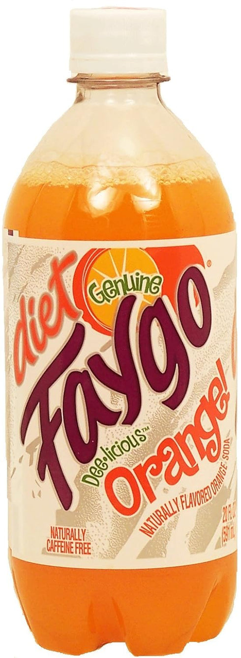 Faygo Diet orange soda pop, caffeine free, 20-fl. oz. plastic bottle