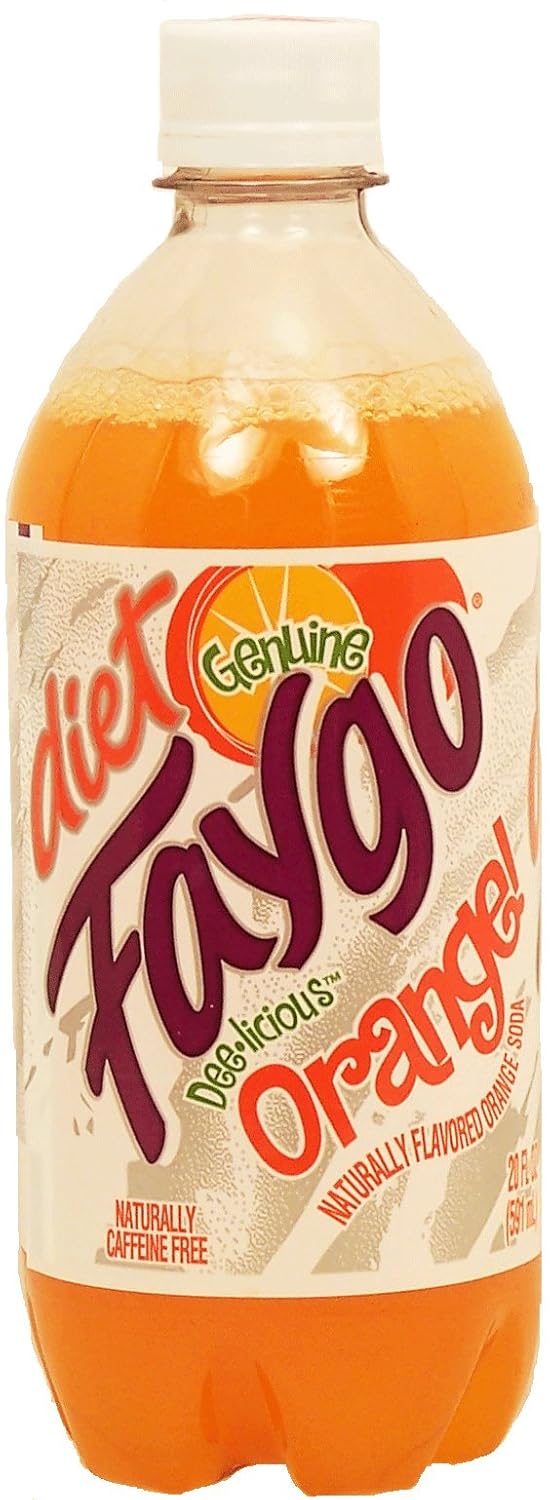 Faygo Diet orange soda pop, caffeine free, 20-fl. oz. plastic bottle