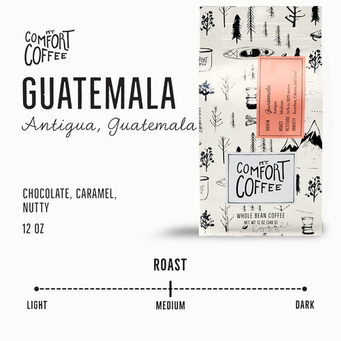 Mt Comfort Coffee Guatemala Medium Roast - Exceptional Arabica Beans from Guatemala, Medium Roasted for a Balanced