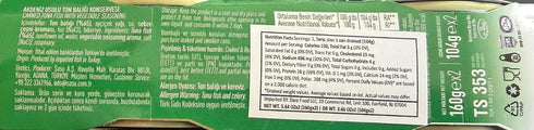 Generic 5.64 Oz 4 Sasu Canned Tuna with Vegetable Seasoning, Mediterranean Style, per Can, Cans