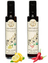 Chili infused & Lemon Infused Extra Virgin Olive Oil. All-natural olive oils.