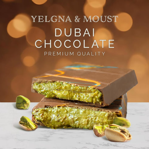 Pack 3 (3 7.05 oz (200gr) 21.15 oz (600g)) Dubai Chocolate Bar Pistachio, of Bars of Dubai Chocolate Bars, Total