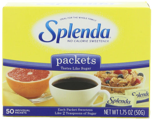 Splenda No Calorie Sweetener, 50 Count Packets (Pack of 6)