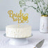 Bride to Be Cake Topper with Heart - Gold Glitter Decoration Supplies for Wedding Bachelorette Party Cake