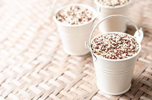 4 Food to Live Organic Tri-Color Quinoa, Pounds Non-GMO, Blend of White, Black, and Red Quinoa, Whole Grain, Raw Seeds