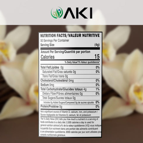 Aki Fine Vanilla Powder Extract from Beans (5.29oz/150g), Water Extracted Powder for Baking, Cooking, Smoothies,