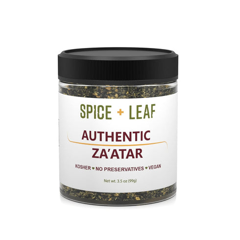 Premium Authentic Lebanese Zaatar by SPICE + LEAF, Vegan Kosher Preservative Free Spice Blend, 3.5 oz