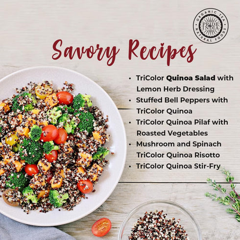 100% 1.5 lbs (24oz) Pride Of India - Natural Three Color Quinoa - Royal Bolivian Superior Grade Protein Rich Whole