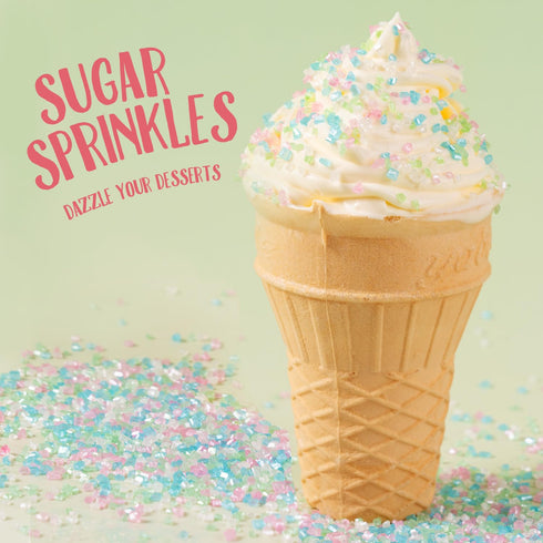 4.2 Mermaid Sanding Sugar ounces Edible Pastel Sprinkle Pink Blue Purple Green Sparkling Sugar Mix, Perfect for Cake