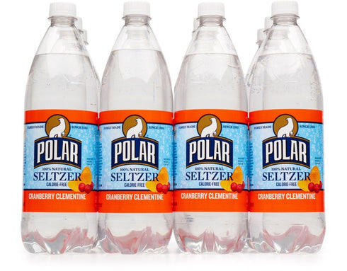 Polar Seltzer 1 Pack 12 Polar Cranberry Clementine Seltzer Liter Plastic Bottles