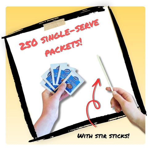 Set: 250 Packets Pack 250 packets) Gift Non-Dairy Powdered Creamer in Slide Seal Bag Plastic Food Bag Bulk for easy