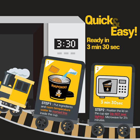2 KINIKORA Premium Instant Rabokki Cup - Cheese Flavor, Cups, Korean Ramen & Tteokbokki, Quick and Easy Street Food