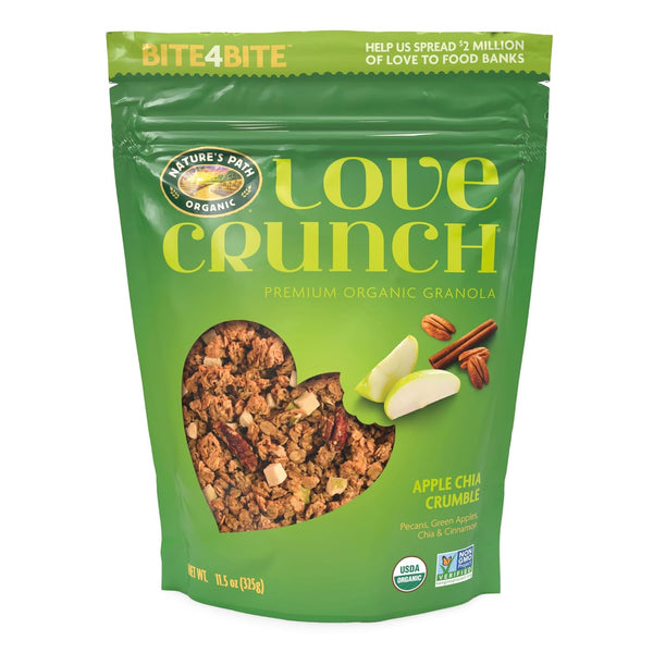 Love Crunch Organic Apple Chia Crumble Granola, 11.5 oz (Pack of 6),
