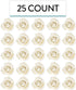 2 Inch, 25 Count Global Sugar Art Peace Rose Sugar Cake Flowers White by Chef Alan Tetreault