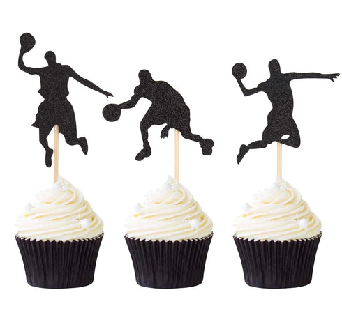 24PCS NBA Star Basketball Player Cupcake Toppers - Sport Theme Party Decor Supplies