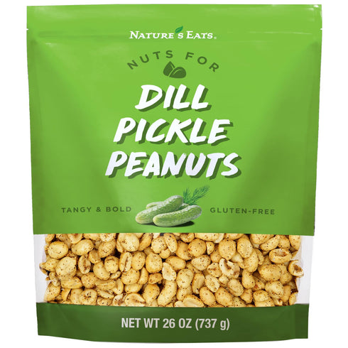 Natures Eats Dill Pickle Peanuts 26 Oz - Tangy Dill Pickle Flavor