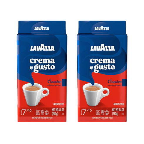 Lavazza 2 Pack Crema E Gusto Ground Coffee 8.8oz/250g Each