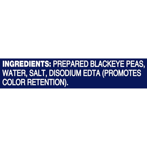 15.8 oz (Pack 12) BUSH'S BEST Canned Blackeye Peas, Source of Plant Based Protein and Fiber, Low Fat, Gluten Free