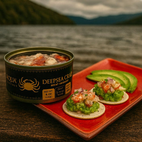 6 oz Aqua Gourmet - Canned Premium Deepsea Crab Meat in Brine, Cans