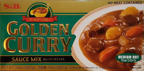 Soyum 7.8-Ounce (Pack 3) S&B Golden Curry Sauce Mix, Mild,Medium Hot and Hot