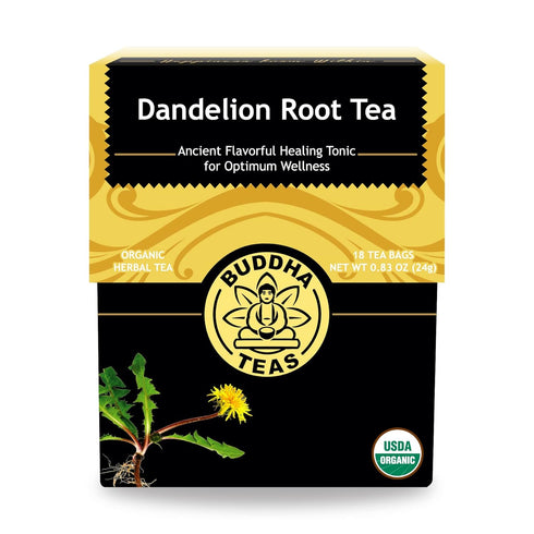 Buddha Teas Organic Dandelion Root Tea – 18 Bleach-Free Tea Bags – Caffeine-Free with Rich, Earthy Taste