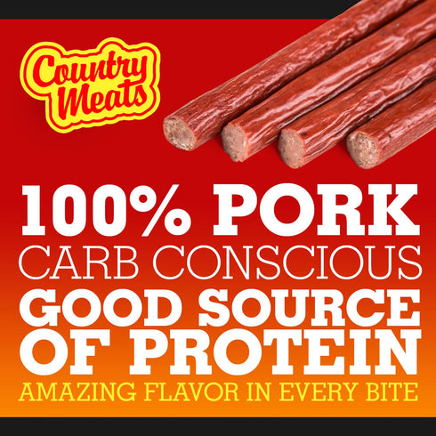 Country 0 (9 Pack) Meats, Meat Sticks, Trans Fat, USDA Certified, Good Source of Protein, Carb Conscious Snack Meat
