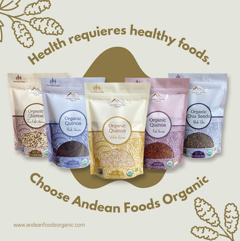 Andean Foods Organic 1 lb, 16 oz White Quinoa PREMIUM QUALITY Superfood Grain Non-GMO, Gluten Free, Vegan