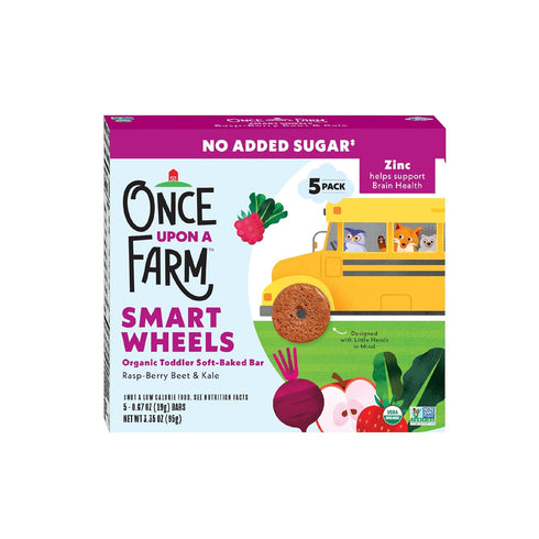 Once Upon a Farm Organic Smart Wheels Toddler Bar, Rasp-Berry & Kale,