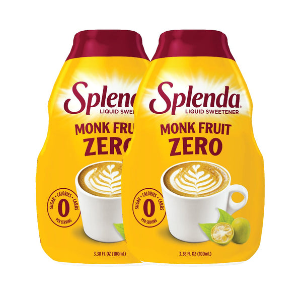 SPLENDA Monk Fruit Liquid Zero Calorie Sweetener Drops, 3.38 Fl Oz Bottle