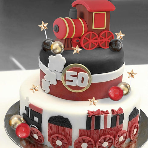 JeVenis Christmas Train Cake Decoration Train Cake Topper Train Theme Birthday Decorations Baby Shower Party Supplies