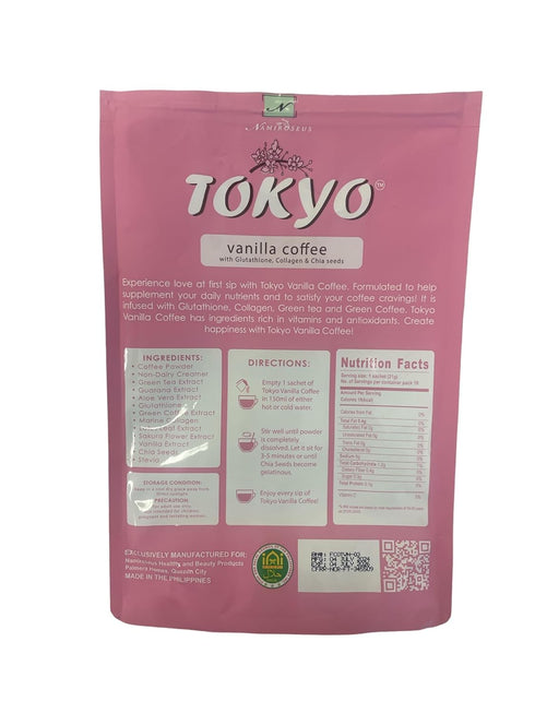 Generic 20 Sachets Nami-roseus Tokyo Vanilla Coffee Mix with Glutathione, Collagen & Chia Seeds