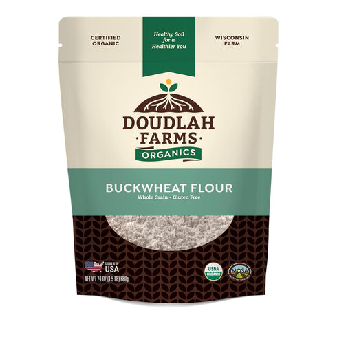Organic Buckwheat Flour 1.5 lb - Non-GMO, USDA Organic, Gluten Free, Vegan