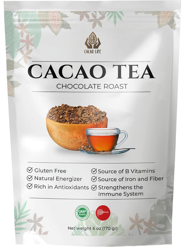 Chocolate Roast Cacao Tea | Loose Herbal Tea from Roasted Cocoa Husks