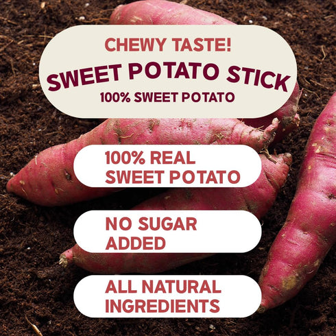 BOX OF LIFE 17 oz (480g) 6 2.82 oz (6 80g) Packets, 100% Sweet Potato Sticks / x x Chewy Taste, Sweet Potato
