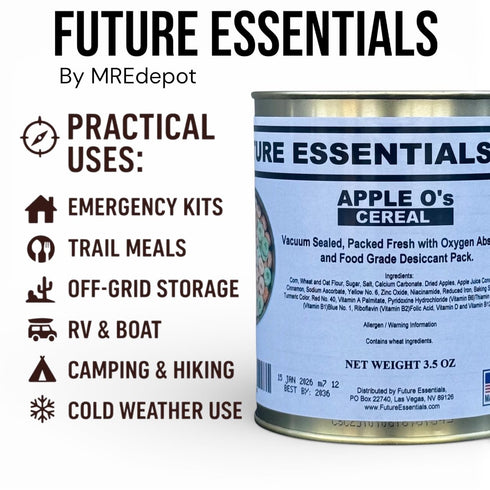 1 Future Essentials Canned Apple O's Breakfast Cereal - Can